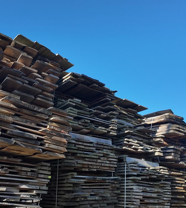 Stacked planks